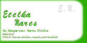 etelka mares business card